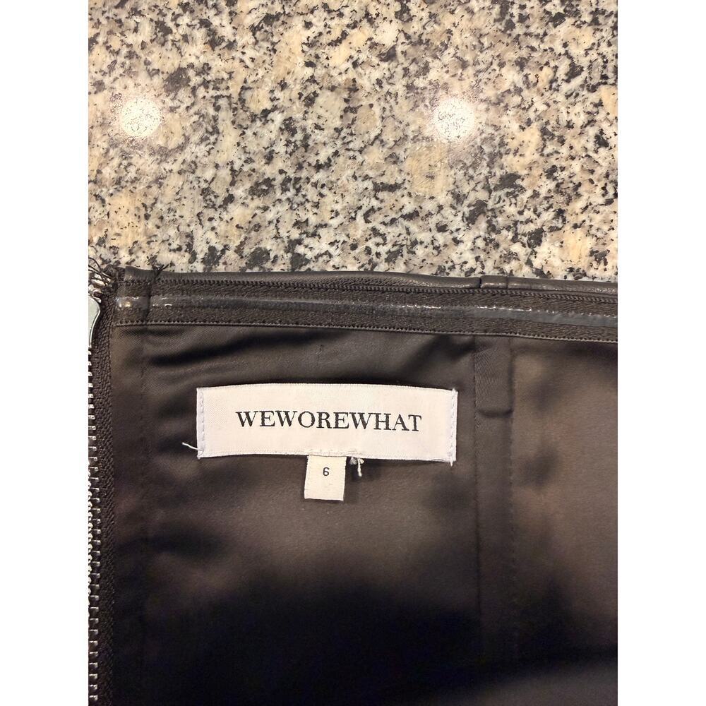 WeWoreWhat Strapless Faux Leather Top - Size 6 - Picture 4 of 9